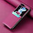 Luxury Leather Matte Finish and Plastic Back Cover Case S03D for Samsung Galaxy Z Flip5 5G Purple