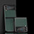 Luxury Leather Matte Finish and Plastic Back Cover Case S04 for Samsung Galaxy Z Flip3 5G Green