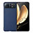 Luxury Leather Matte Finish and Plastic Back Cover Case S04 for Xiaomi Mix Fold 2 5G Blue