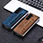 Luxury Leather Matte Finish and Plastic Back Cover Case S04D for Samsung Galaxy Z Fold5 5G