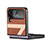 Luxury Leather Matte Finish and Plastic Back Cover Case S05 for Samsung Galaxy Z Flip4 5G