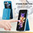 Luxury Leather Matte Finish and Plastic Back Cover Case S07D for Samsung Galaxy Z Flip5 5G