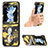 Luxury Leather Matte Finish and Plastic Back Cover Case S08D for Samsung Galaxy Z Flip5 5G Yellow