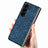 Luxury Leather Matte Finish and Plastic Back Cover Case S08D for Samsung Galaxy Z Fold5 5G