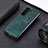 Luxury Leather Matte Finish and Plastic Back Cover Case S08D for Samsung Galaxy Z Fold5 5G Green