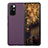 Luxury Leather Matte Finish and Plastic Back Cover Case S10 for Xiaomi Mix Fold 5G Purple