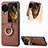 Luxury Leather Matte Finish and Plastic Back Cover Case SD1 for Oppo Find N3 Flip 5G Brown