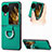 Luxury Leather Matte Finish and Plastic Back Cover Case SD1 for Oppo Find N3 Flip 5G Green