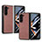 Luxury Leather Matte Finish and Plastic Back Cover Case SD10 for Samsung Galaxy Z Fold5 5G