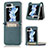 Luxury Leather Matte Finish and Plastic Back Cover Case SD3 for Samsung Galaxy Z Flip5 5G