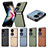 Luxury Leather Matte Finish and Plastic Back Cover Case SD5 for Huawei Pocket S