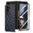 Luxury Leather Matte Finish and Plastic Back Cover Case SD5 for Samsung Galaxy Z Fold5 5G