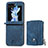 Luxury Leather Matte Finish and Plastic Back Cover Case SD7 for Samsung Galaxy Z Flip5 5G