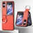 Luxury Leather Matte Finish and Plastic Back Cover Case SD8 for Oppo Find N2 Flip 5G Orange