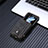 Luxury Leather Matte Finish and Plastic Back Cover Case SD8 for Samsung Galaxy Z Flip5 5G Black