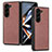 Luxury Leather Matte Finish and Plastic Back Cover Case SD9 for Samsung Galaxy Z Fold5 5G