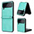 Luxury Leather Matte Finish and Plastic Back Cover Case T02 for Samsung Galaxy Z Flip4 5G