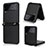 Luxury Leather Matte Finish and Plastic Back Cover Case T03 for Samsung Galaxy Z Flip4 5G