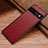 Luxury Leather Matte Finish and Plastic Back Cover Case TB1 for Google Pixel 6 Pro 5G Red