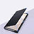 Luxury Leather Matte Finish and Plastic Back Cover Case TB1 for Huawei Honor V Purse 5G Black