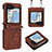 Luxury Leather Matte Finish and Plastic Back Cover Case YB3 for Samsung Galaxy Z Flip5 5G