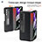 Luxury Leather Matte Finish and Plastic Back Cover Case Z03 for Samsung Galaxy Z Fold2 5G