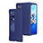 Luxury Leather Matte Finish and Plastic Back Cover Case ZL13 for Huawei Mate X2 Blue