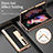 Luxury Leather Matte Finish and Plastic Back Cover Case ZL2 for Samsung Galaxy Z Fold3 5G