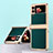 Luxury Leather Matte Finish and Plastic Back Cover Case ZL3 for Samsung Galaxy Z Flip3 5G