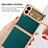 Luxury Leather Matte Finish and Plastic Back Cover Case ZL4 for Samsung Galaxy Z Flip3 5G