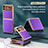 Luxury Leather Matte Finish and Plastic Back Cover Case ZL4 for Samsung Galaxy Z Flip3 5G