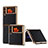 Luxury Leather Matte Finish and Plastic Back Cover Case ZL4 for Samsung Galaxy Z Flip3 5G Black