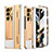 Luxury Leather Matte Finish and Plastic Back Cover Case ZL4 for Samsung Galaxy Z Fold5 5G White