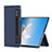 Luxury Leather Matte Finish and Plastic Back Cover Case ZL5 for Huawei Honor Magic Vs2 5G Blue