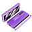 Luxury Leather Matte Finish and Plastic Back Cover Case ZL7 for Samsung Galaxy Z Fold3 5G Purple