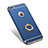 Luxury Metal Frame and Plastic Back Case with Finger Ring Stand A01 for Apple iPhone 6 Blue