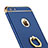 Luxury Metal Frame and Plastic Back Case with Finger Ring Stand A01 for Apple iPhone 6 Blue