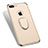 Luxury Metal Frame and Plastic Back Case with Finger Ring Stand A03 for Apple iPhone 7 Plus Gold