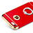 Luxury Metal Frame and Plastic Back Case with Finger Ring Stand for Apple iPhone 5 Red
