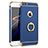 Luxury Metal Frame and Plastic Back Case with Finger Ring Stand for Apple iPhone 6 Plus Blue