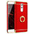 Luxury Metal Frame and Plastic Back Case with Finger Ring Stand for Huawei Honor 6X Red