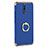 Luxury Metal Frame and Plastic Back Case with Finger Ring Stand for Huawei Nova 2i Blue