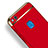 Luxury Metal Frame and Plastic Back Case with Finger Ring Stand for Huawei P9 Lite (2017) Red