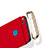 Luxury Metal Frame and Plastic Back Case with Finger Ring Stand for Huawei P9 Lite (2017) Red