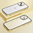 Luxury Metal Frame and Plastic Back Cover Case Bling-Bling LF1 for Apple iPhone 13 Gold