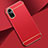 Luxury Metal Frame and Plastic Back Cover Case for Huawei Honor 50 5G Red