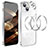 Luxury Metal Frame and Plastic Back Cover Case LF5 for Apple iPhone 15 Plus Silver