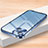 Luxury Metal Frame and Plastic Back Cover Case LK2 for Apple iPhone 14 Blue