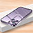 Luxury Metal Frame and Plastic Back Cover Case LK2 for Apple iPhone 15 Plus Purple