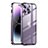 Luxury Metal Frame and Plastic Back Cover Case LO1 for Apple iPhone 15 Pro Max Purple